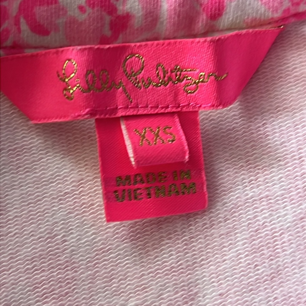 Lilly Pulitzer Pink Textured One Piece with Collared Design size XXS - Picture 9 of 11